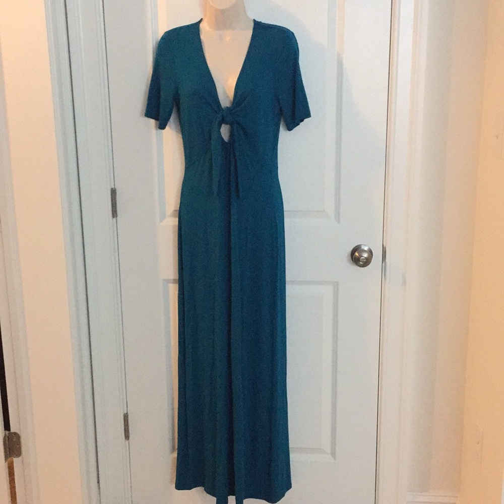 NWOT Express teal blue maxi dress, medium